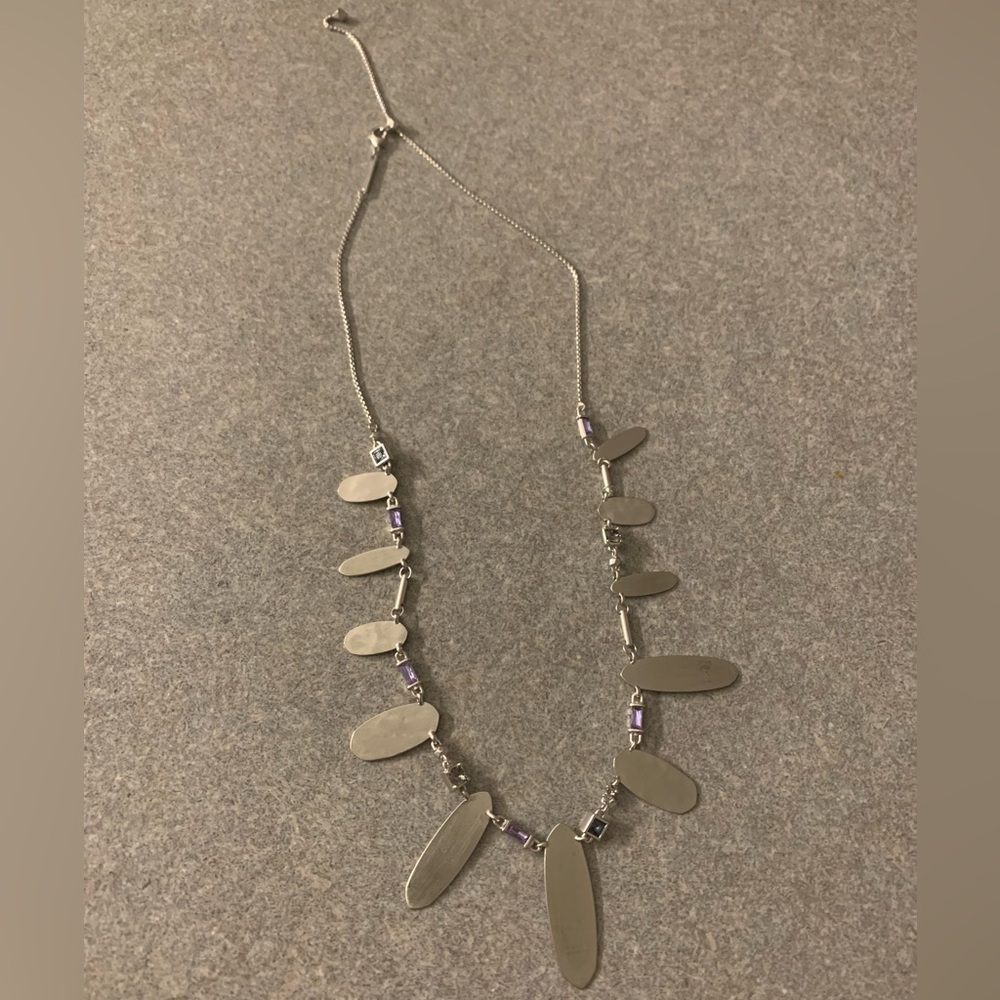 Kendra Scott Airella Silver Necklace - Lilac Mix